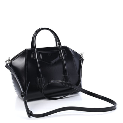 Givenchy Box Calfskin Mini Lock Antigona Shoulder Bag Black 2 of 9