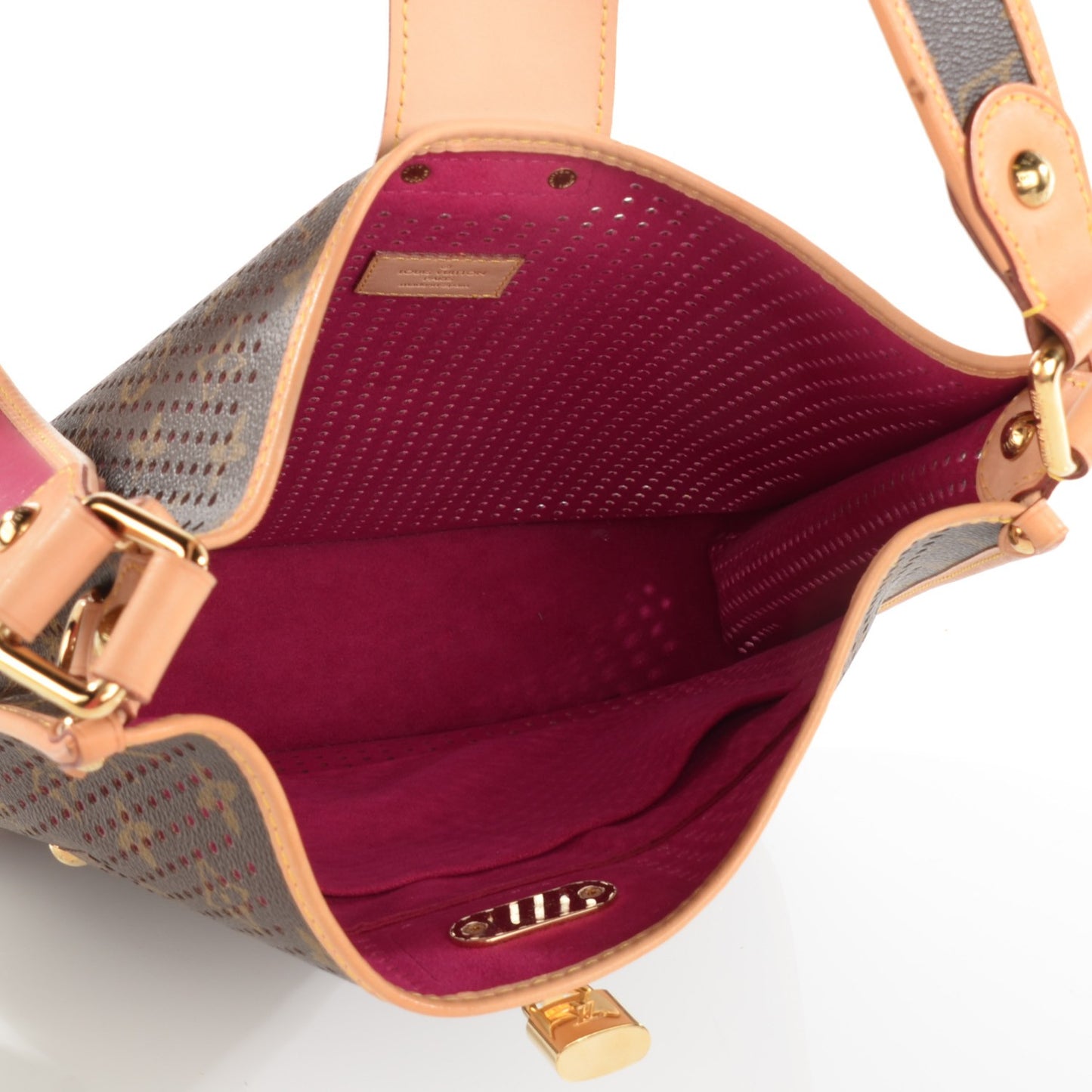Monogram Perforated Musette Fuchsia