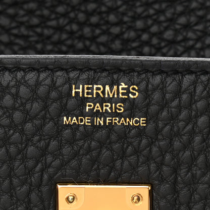 Hermes Togo Birkin 25 Black 6 of 11
