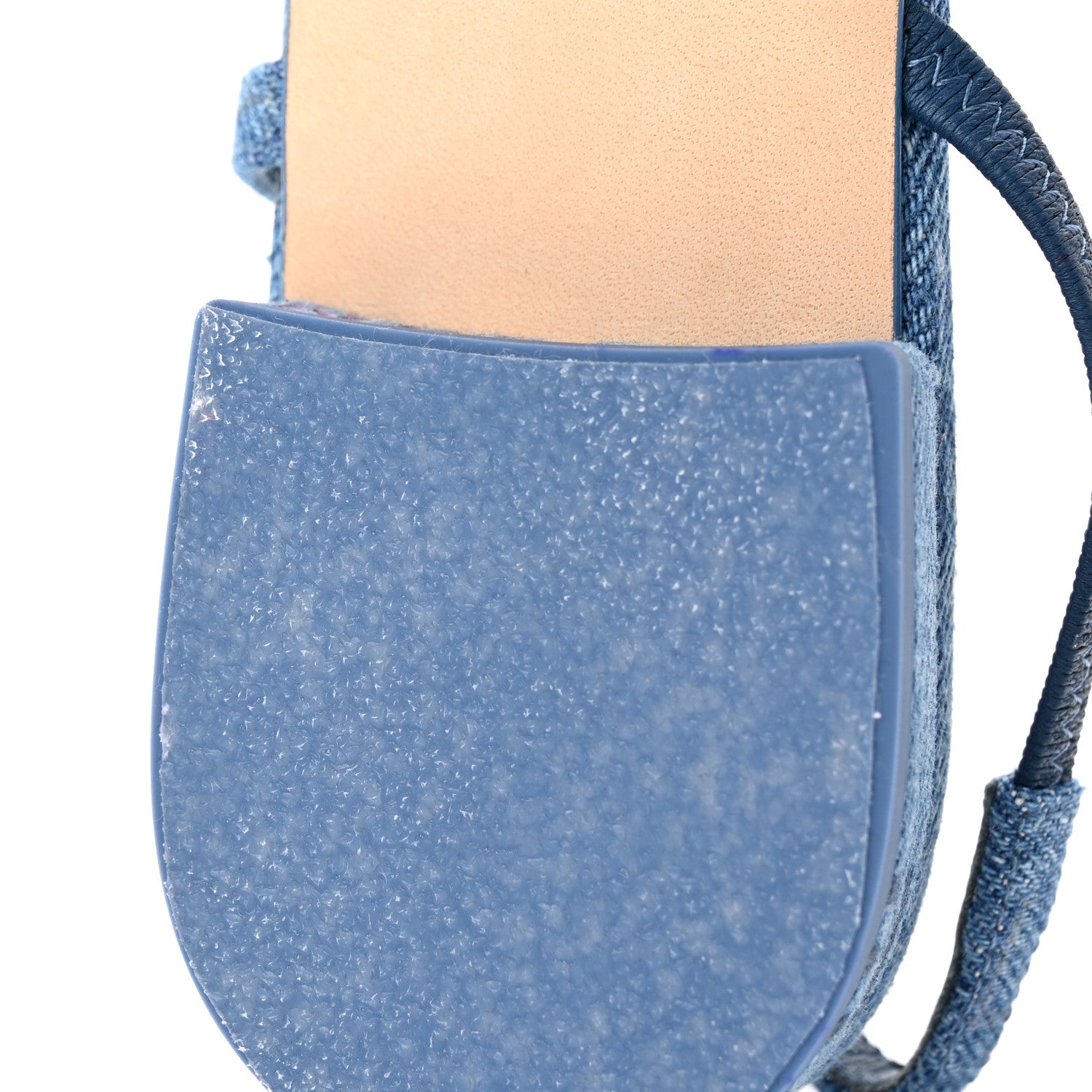 Chanel Denim Cap Toe CC Slingback Flats 37 Light Blue Multicolor 10 of 11