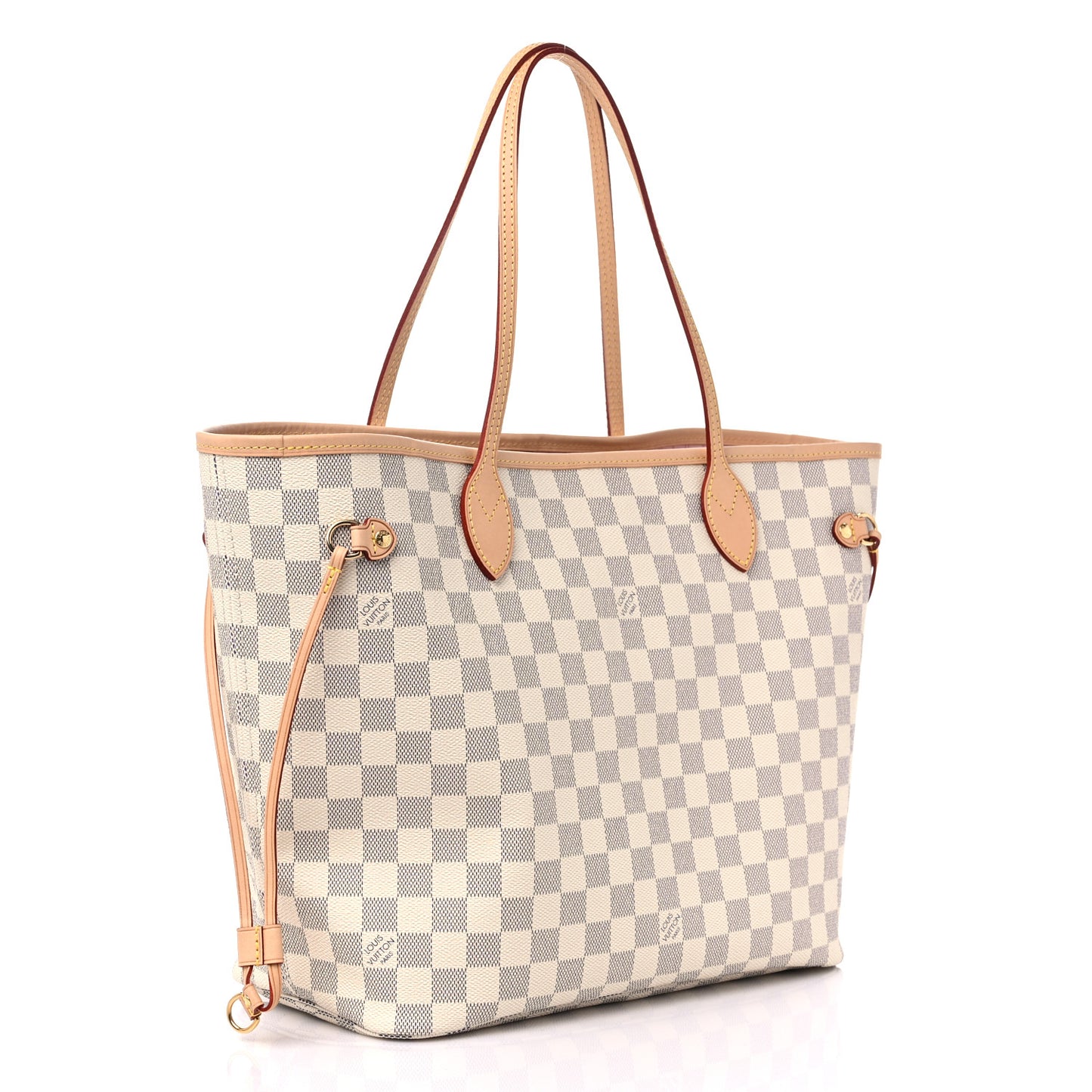 Damier Azur Neo Neverfull MM Rose Ballerine