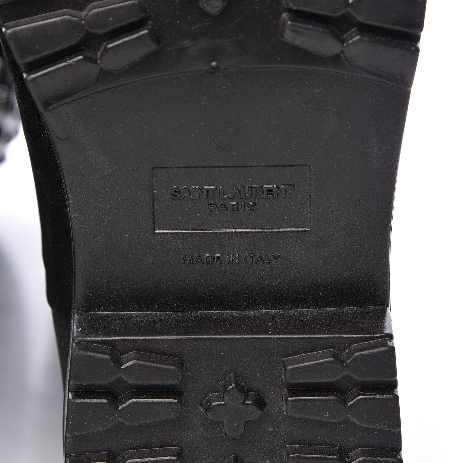 Saint Laurent Rubber Crystal Studded Festival Rain Boots 37 Black 7 of 11