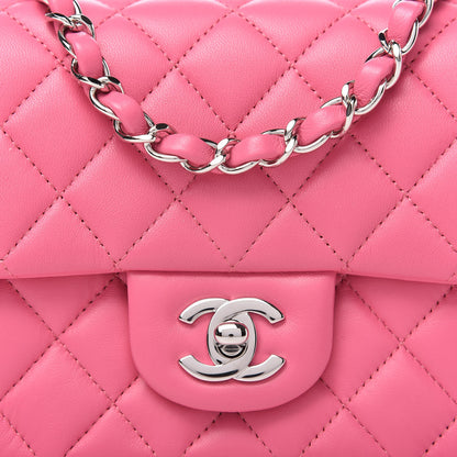 Chanel Lambskin Quilted Mini Square Flap Pink 10 of 11