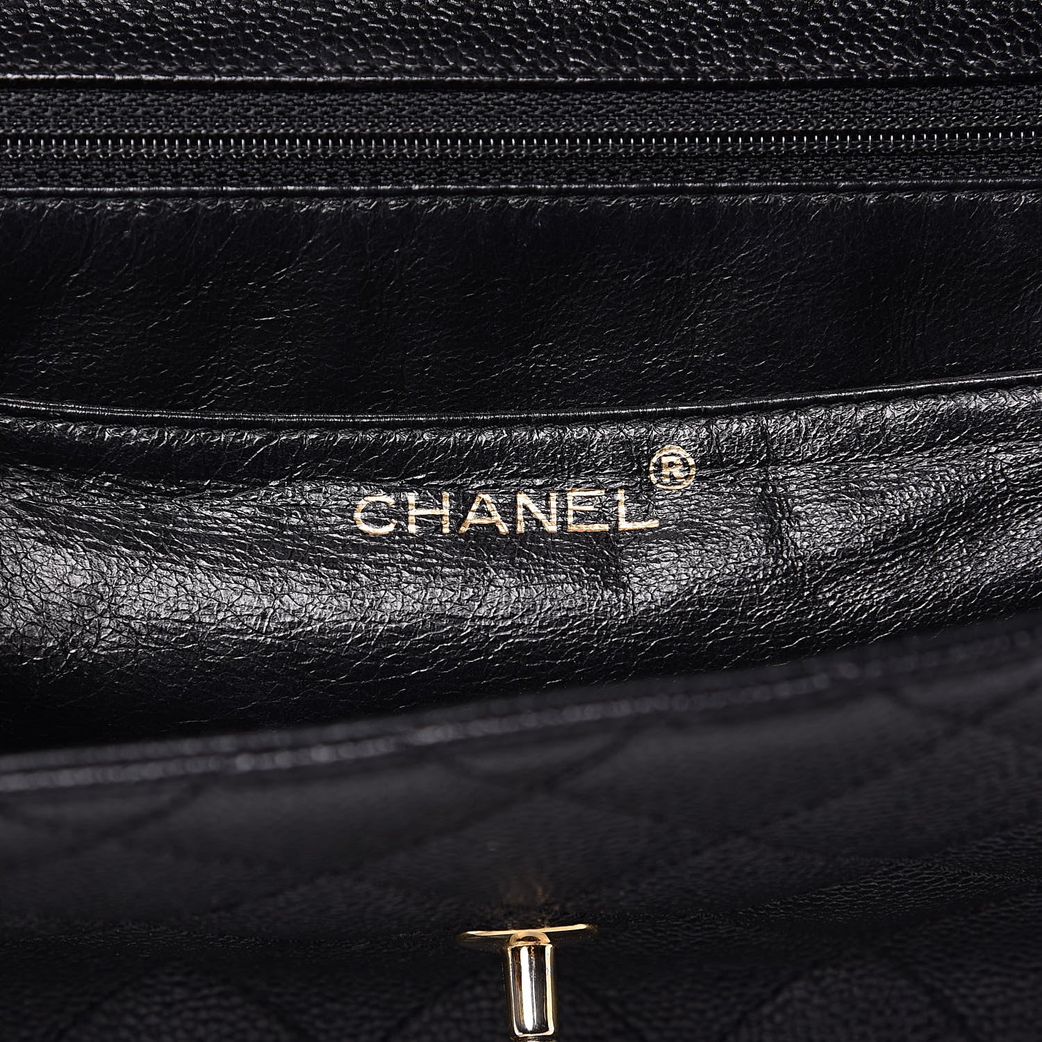 Chanel Caviar Quilted Jumbo Kelly Flap Black 6 of 13