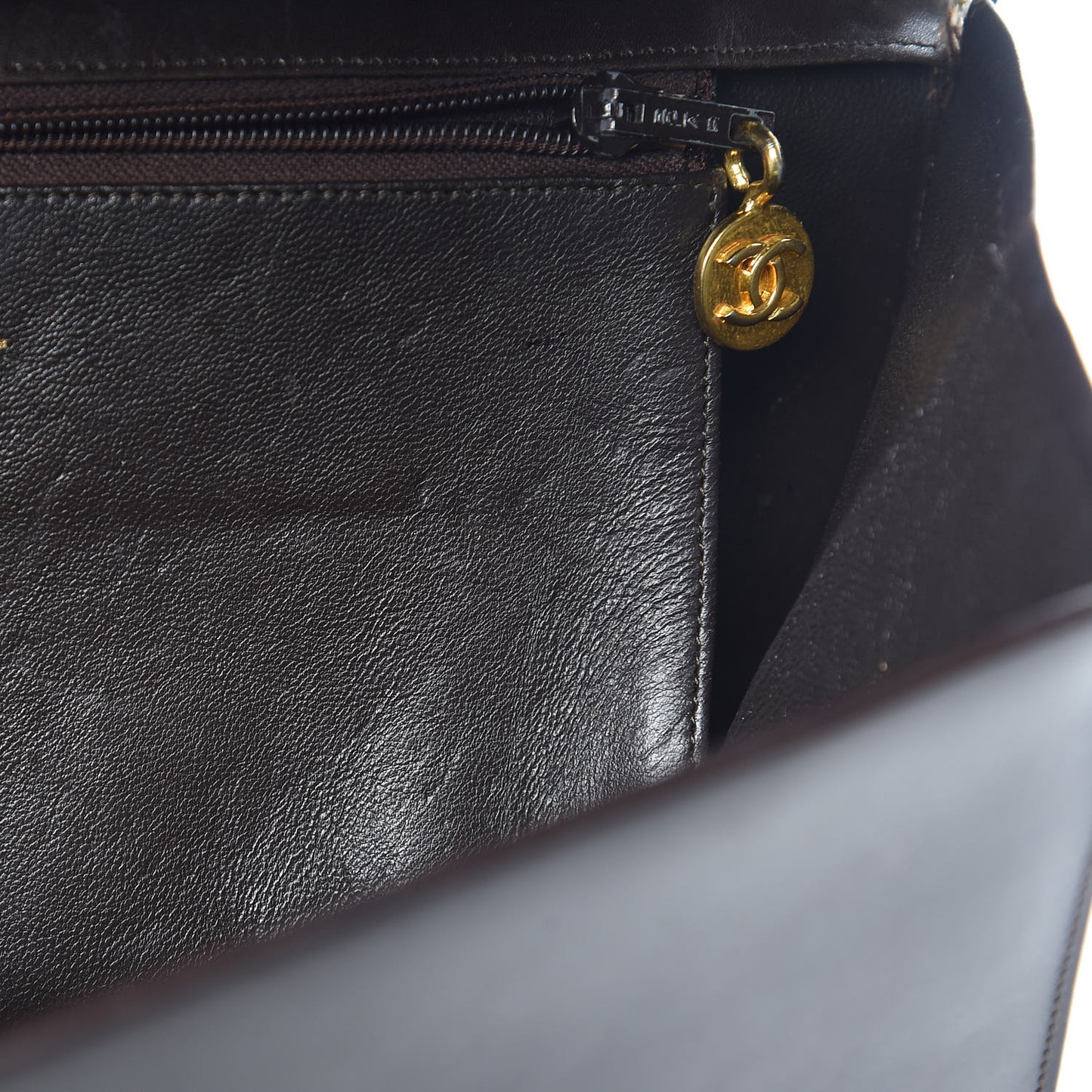 Calfskin Medium Single Flap Brown