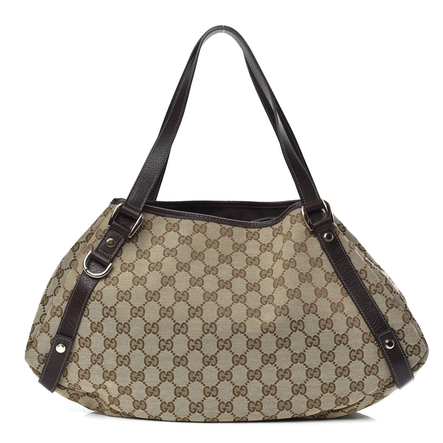 Monogram Medium Abbey Shoulder Bag Dark Brown