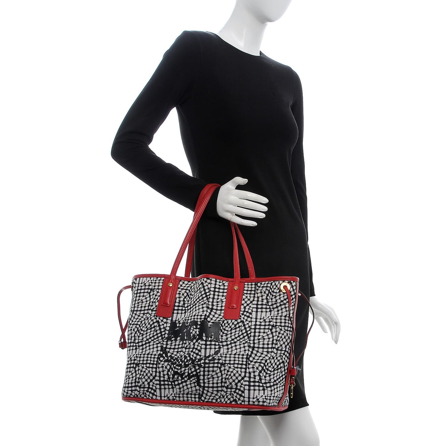 Visetos Medium Liz Reversible Shopper Tote Ruby Red