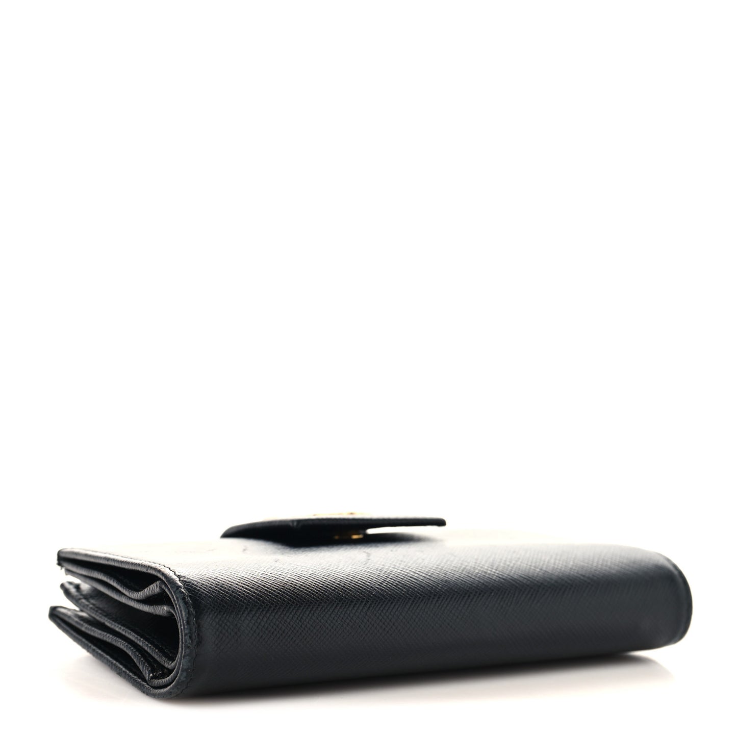 Saffiano Metal Tab Wallet Black