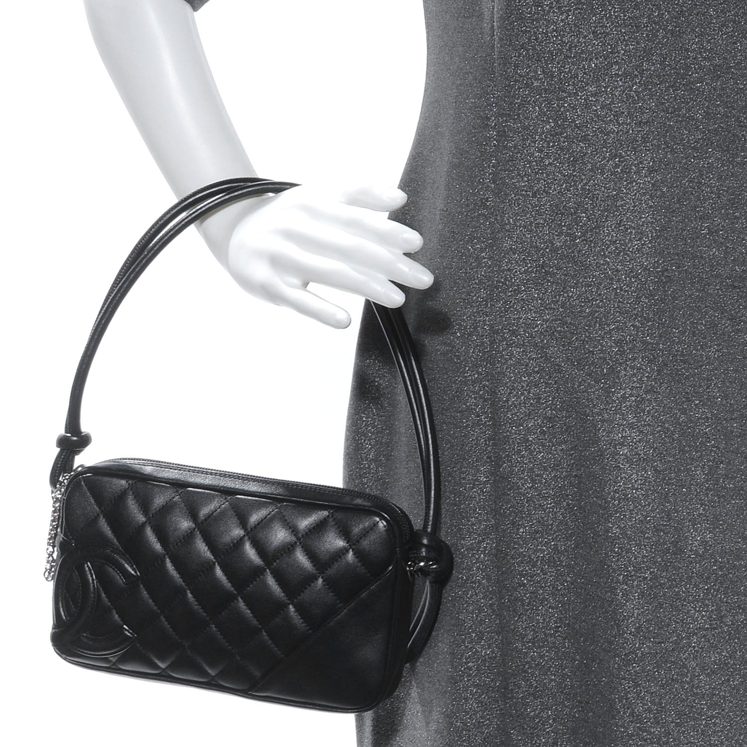 Chanel Calfskin Quilted Cambon Pochette Black 2 of 7