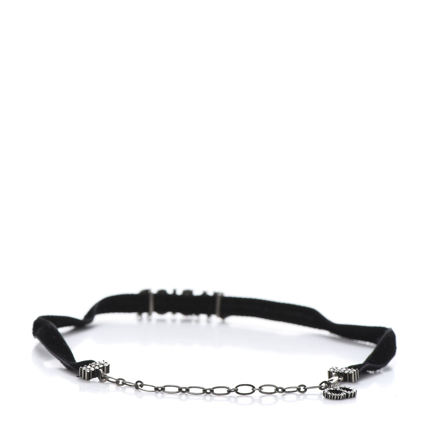 Velvet Crystal J’Adior Choker Necklace Black