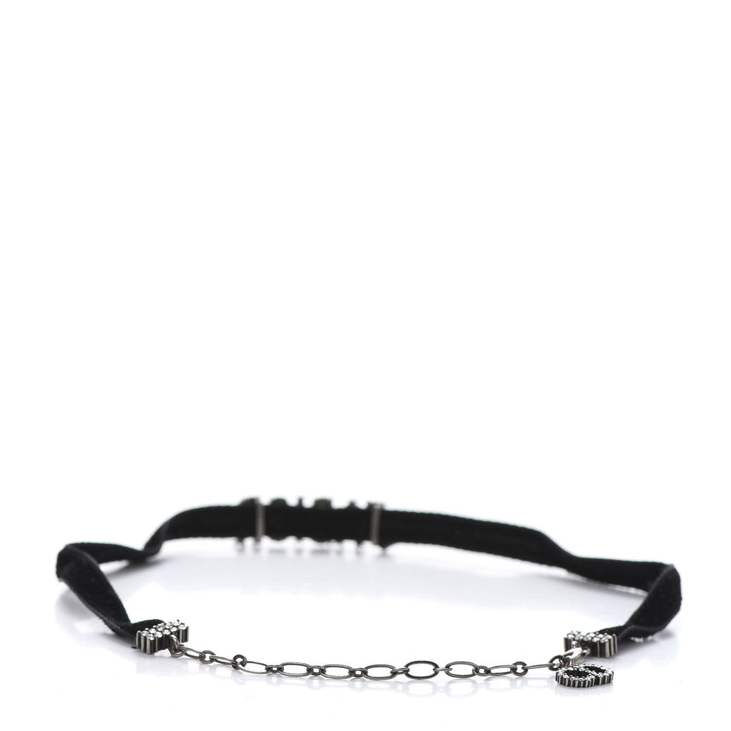 Christian Dior Velvet Crystal J’Adior Choker Necklace Black 4 of 7