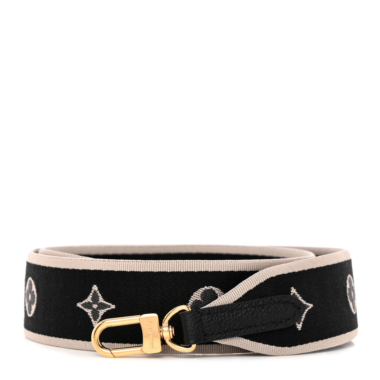Louis Vuitton Jacquard Diane Shoulder Strap Black Ivory 1 of 3