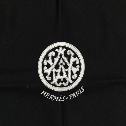 Hermes Silk Blason Losange Scarf MM Black White 2 of 3