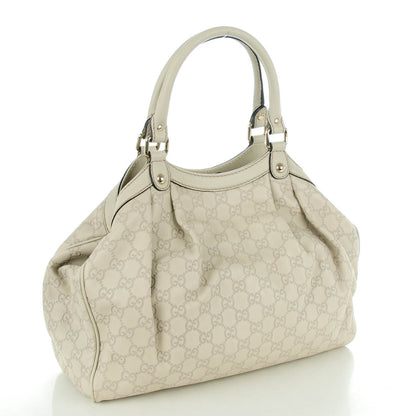 Gucci Guccissima Medium Sukey Tote Mystic White 3 of 8