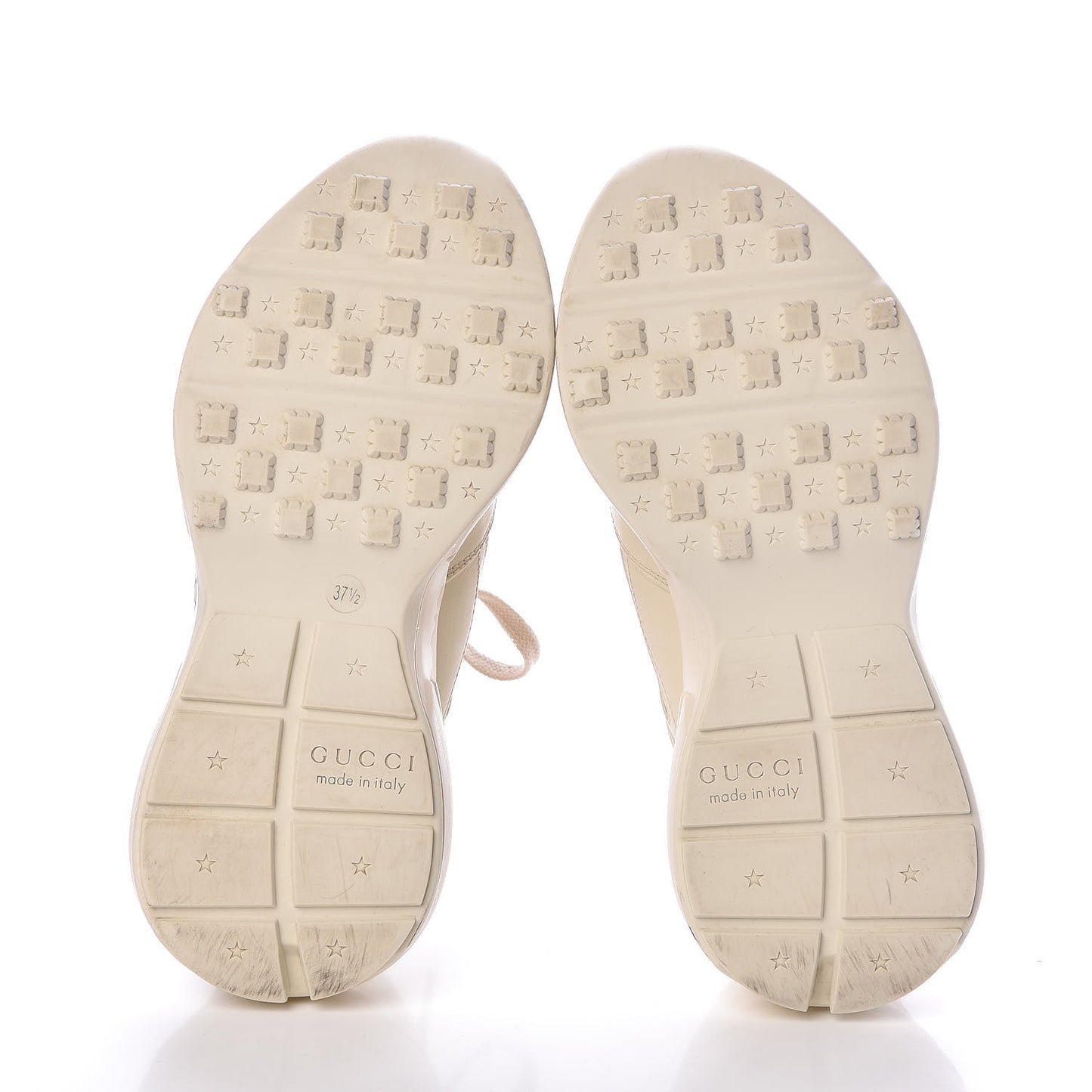 Calfskin Logo Womens Rhyton Sneakers 37.5 Ivory