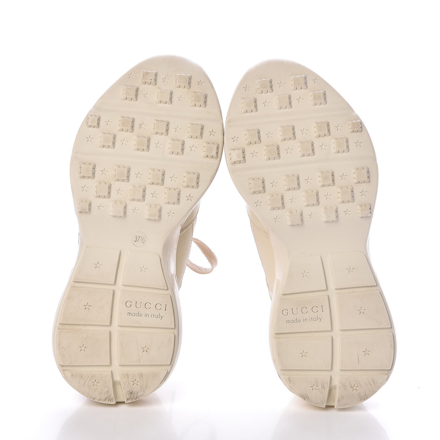 Gucci Calfskin Logo Womens Rhyton Sneakers 37.5 Ivory 7 of 7