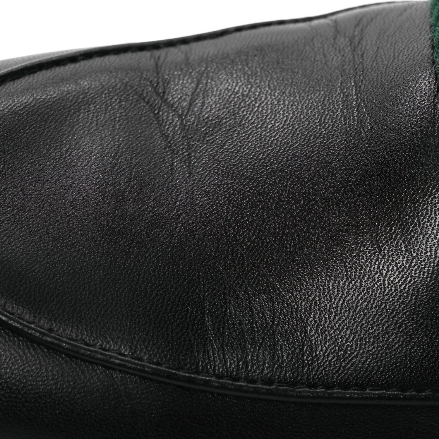 Gucci Malaga Kid Web Womens Horsebit Loafers 35.5 Black 13 of 15