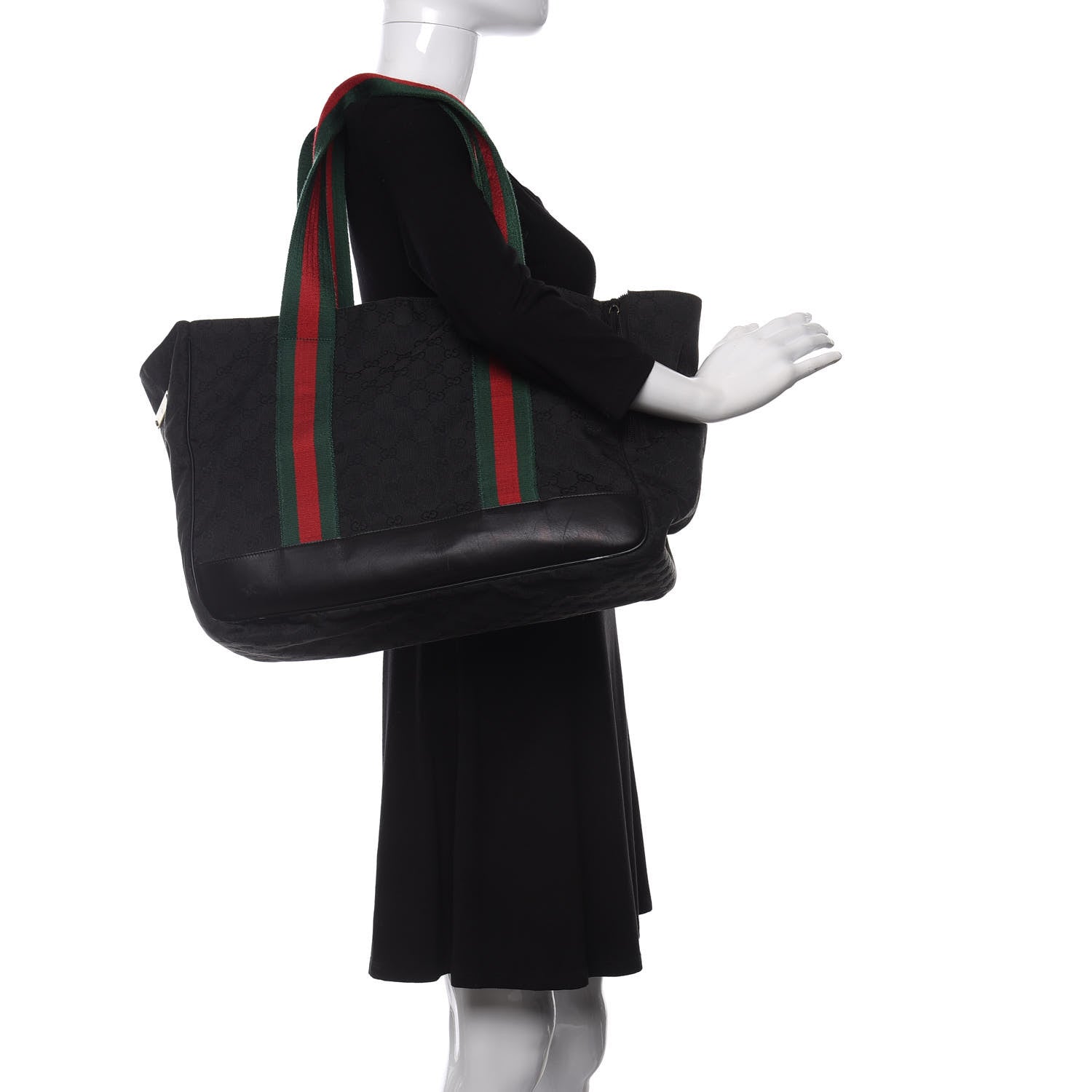 Gucci Monogram Web Dog Carrier Black 2 of 9