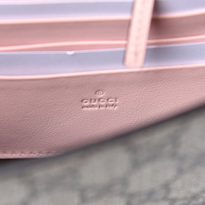 Gucci GG Supreme Monogram Calfskin Padlock Clutch Beige Perfect Pink 6 of 11