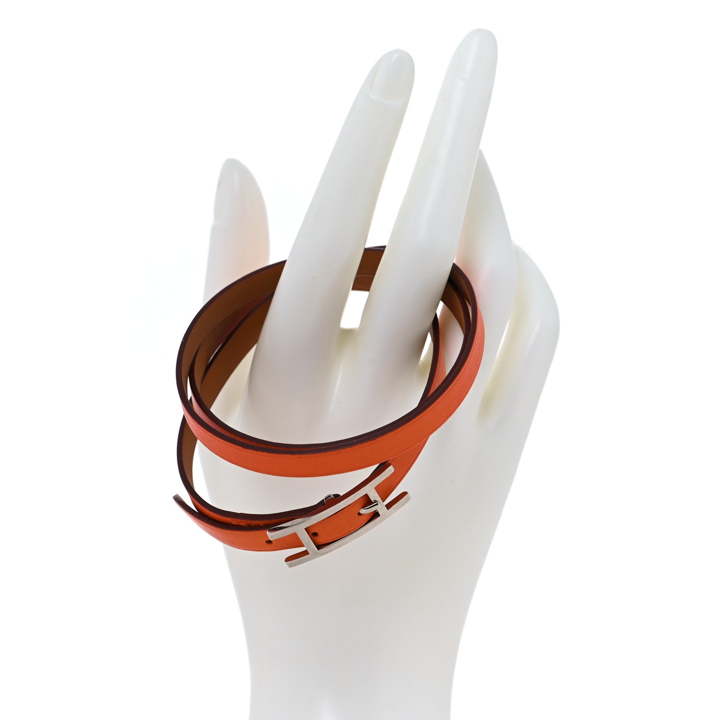 Chamonix Hapi 3MM Triple Tour Wrap Bracelet S Orange