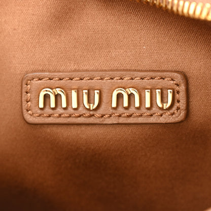 Miu Miu Nappa Matelasse Regular Wander Hobo Caramel 6 of 11