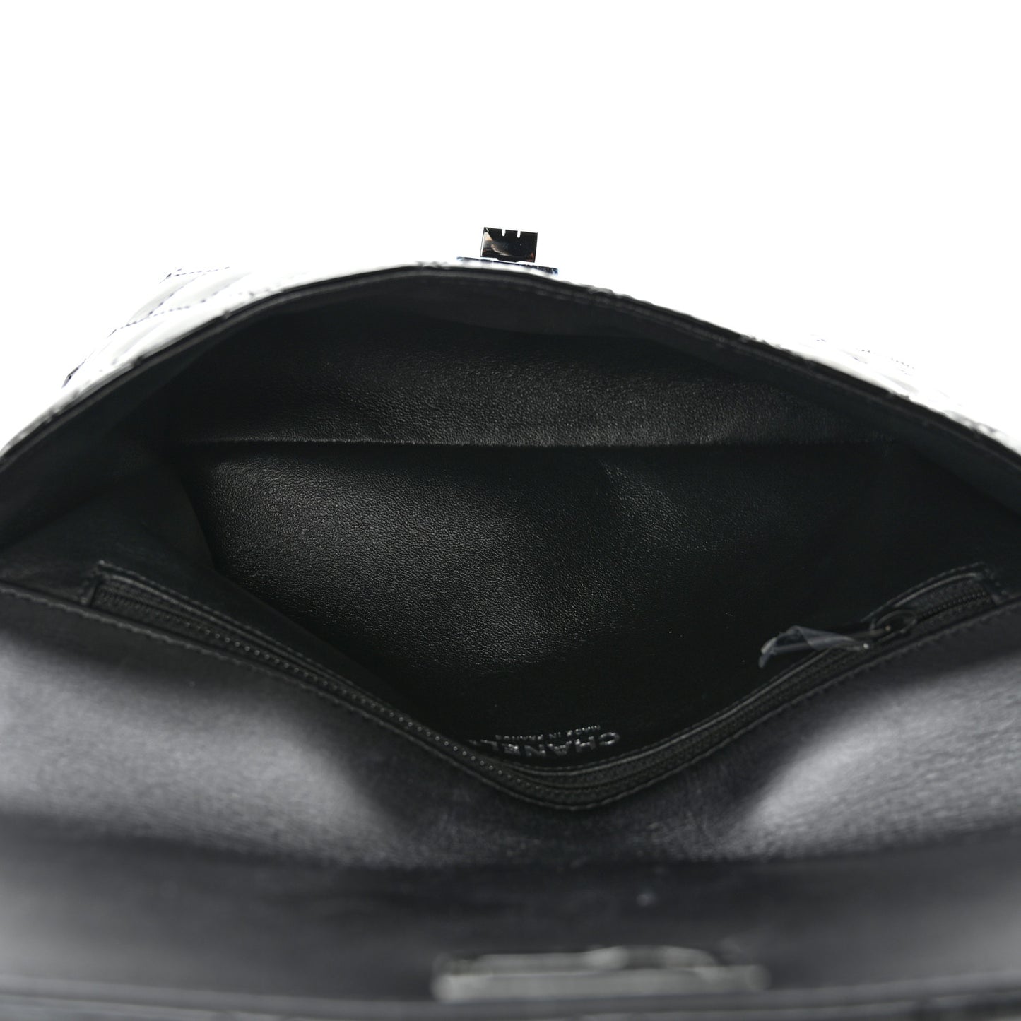 Patent Calfskin Quilted Reissue 2.55 Clutch So Black