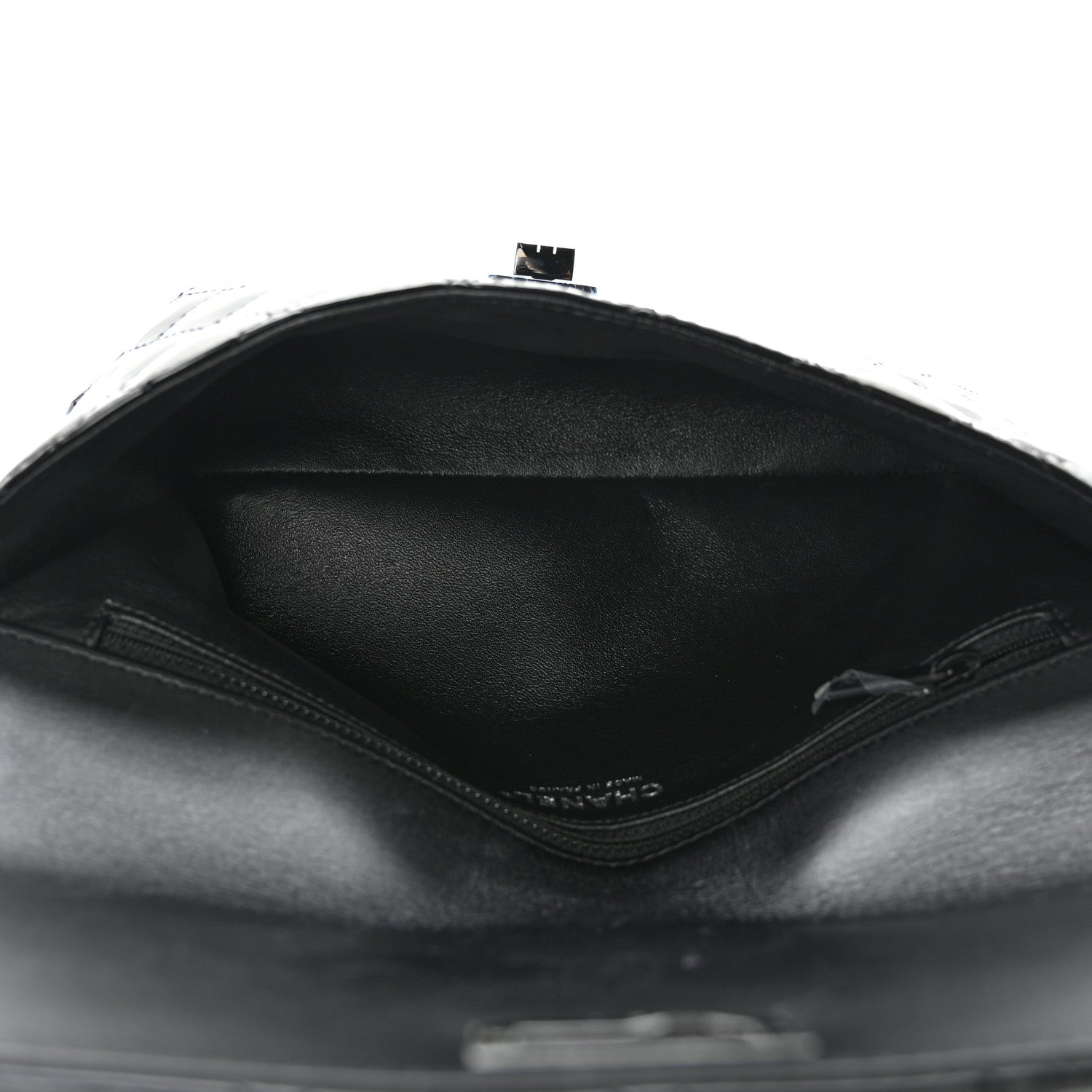 Chanel Patent Calfskin Quilted Reissue 2.55 Clutch So Black 4 of 9