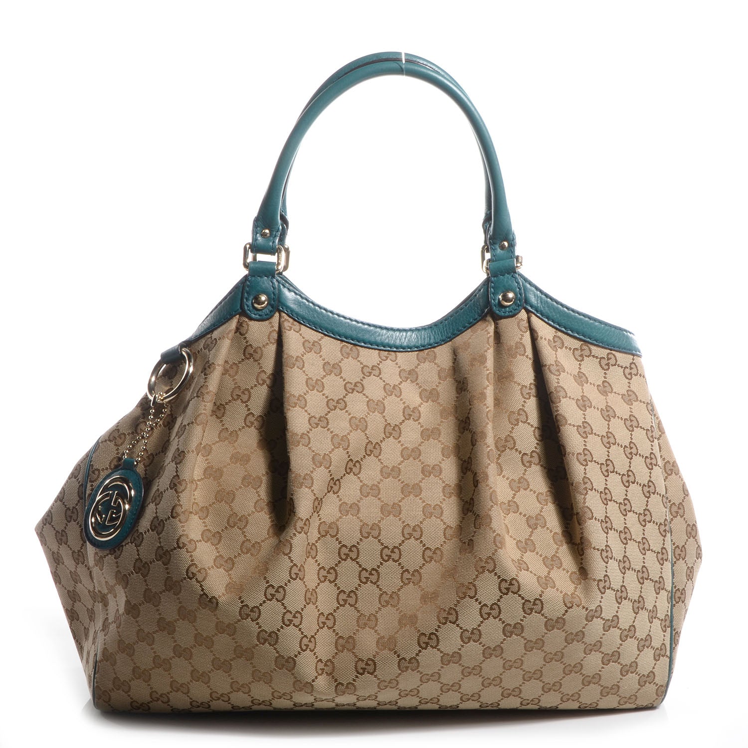 Gucci Monogram Large Sukey Tote Turquoise 1 of 7