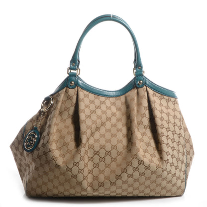 Gucci Monogram Large Sukey Tote Turquoise 1 of 7