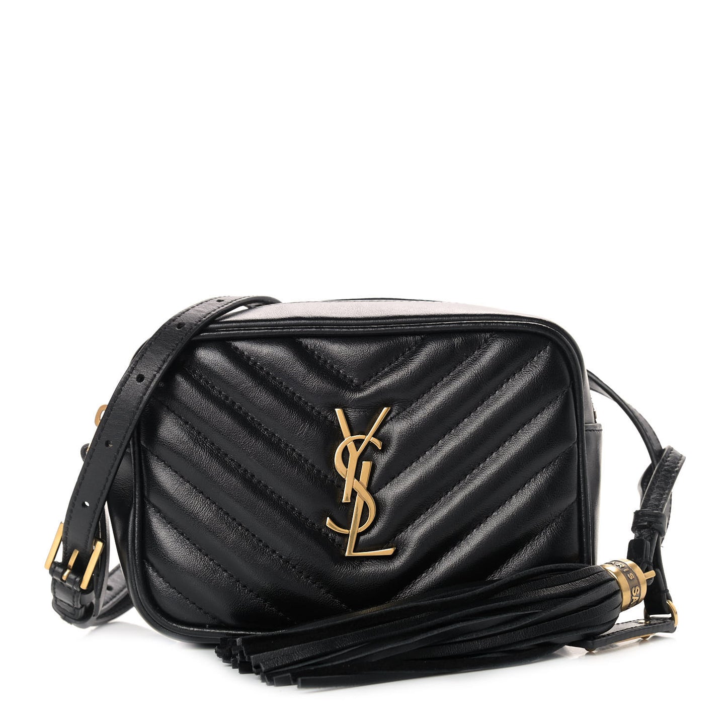 Calfskin Matelasse Monogram Lou Belt Bag Black