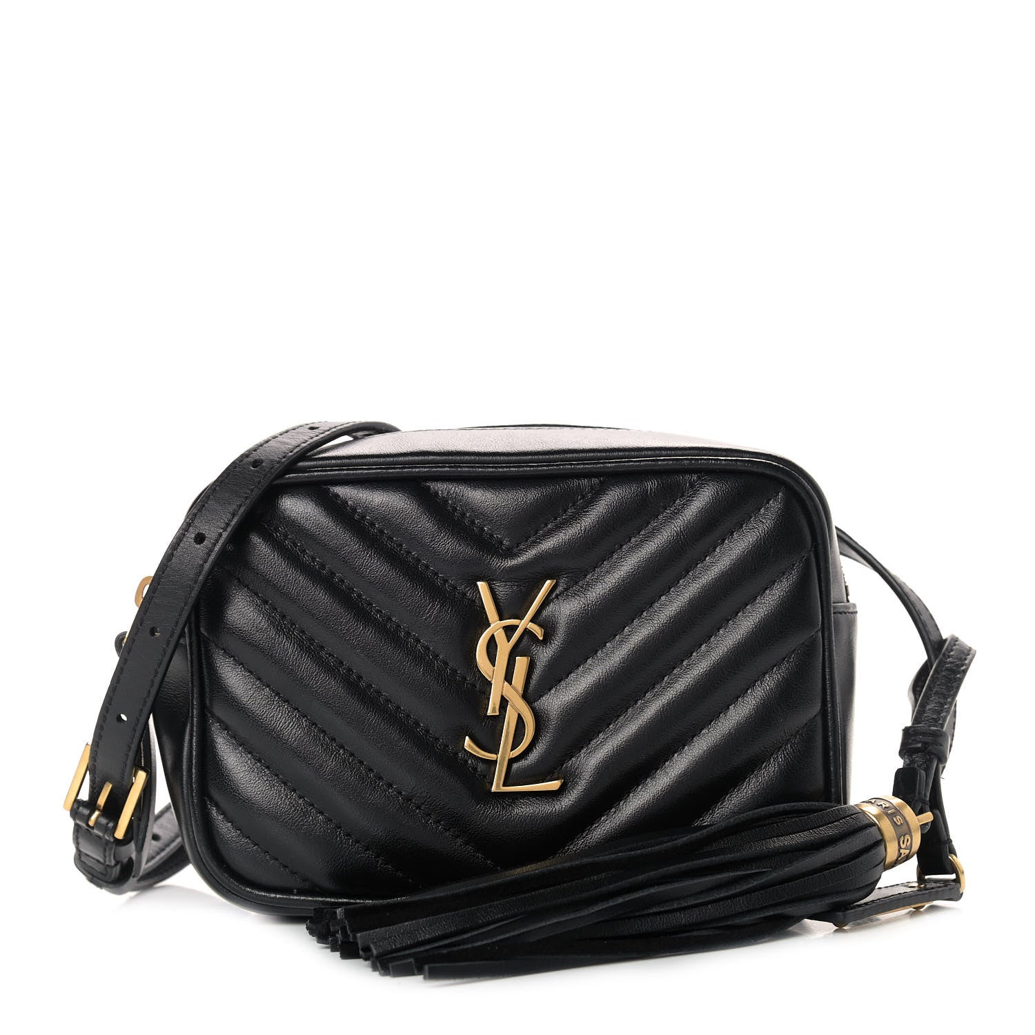 Saint Laurent Calfskin Matelasse Monogram Lou Belt Bag Black 1 of 9
