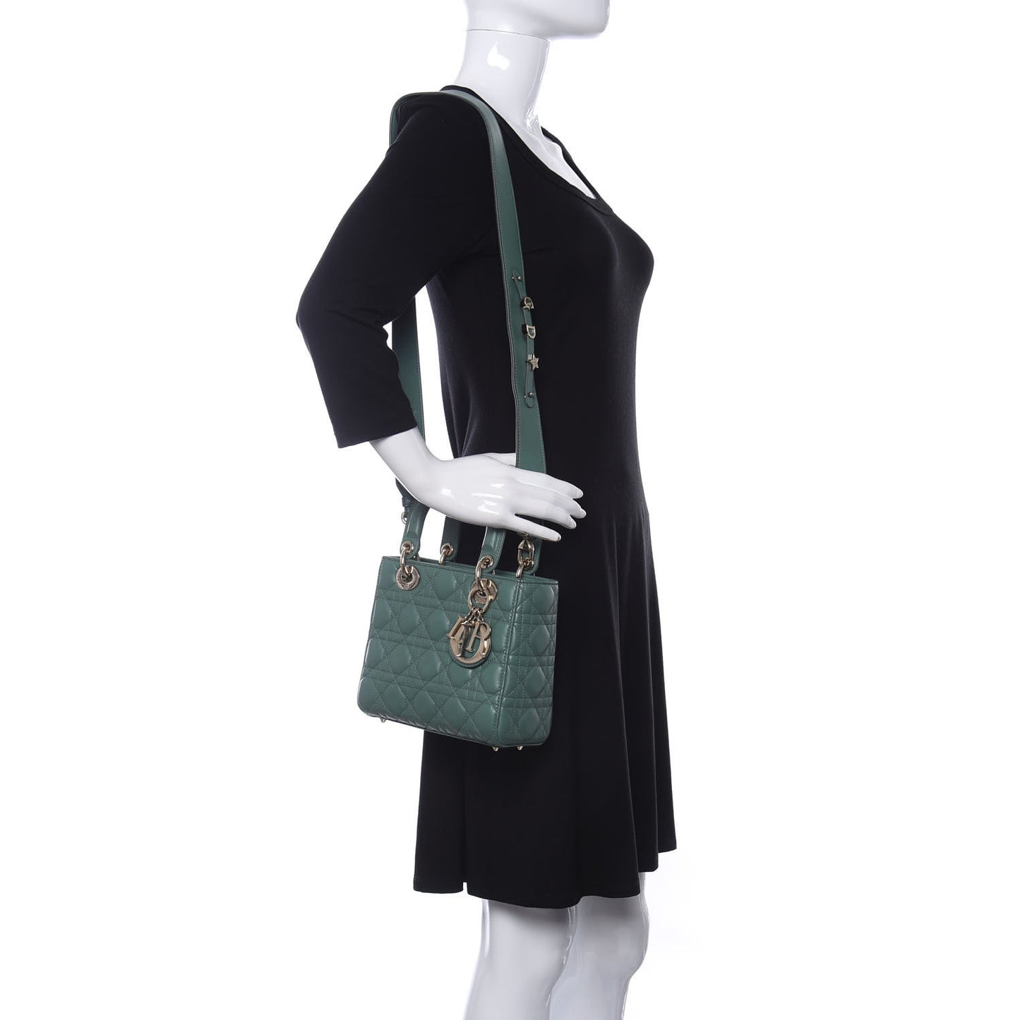 Lambskin Cannage Small My ABCDior Lady Dior Army Green