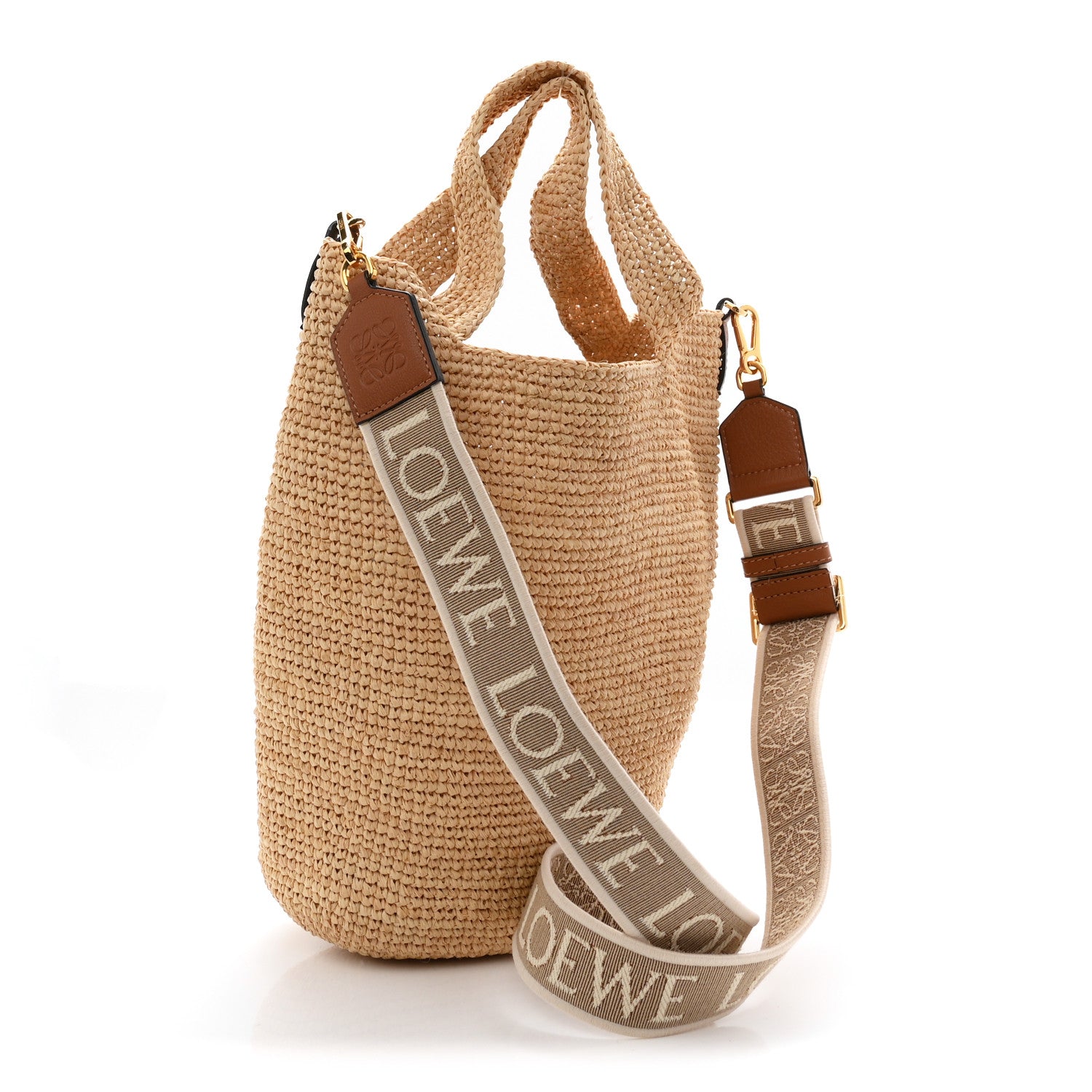 Loewe Raffia Mini Slit Tote Bag Natural Tan 1909720 – FASHIONPHILE