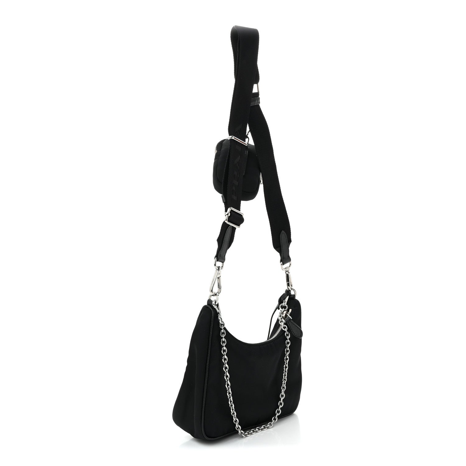 Prada Nylon Re-Edition 2005 Shoulder Bag Black 3 of 12