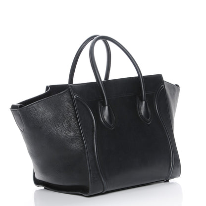 Celine Supple Calfskin Medium Phantom Luggage Black 3 of 10
