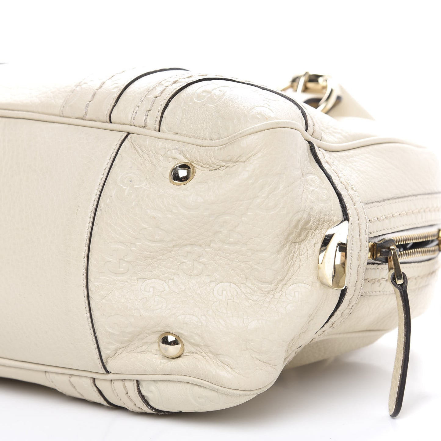 Calfskin Guccissima Signoria Extra Large Dome Bag Ivory