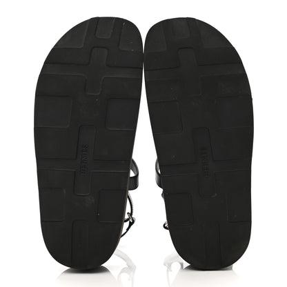 Hermes Calfskin Womens Enid Sandals 36 Black 5 of 8