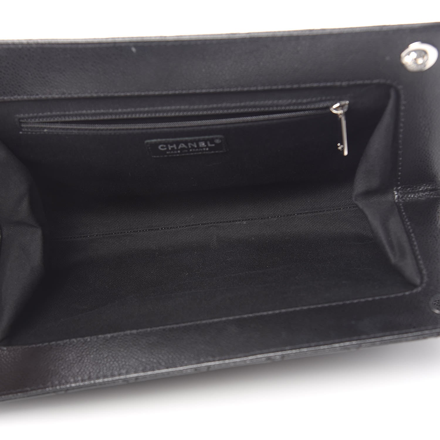 Chanel Caviar Quilted CC Large Clutch Black 5 of 13