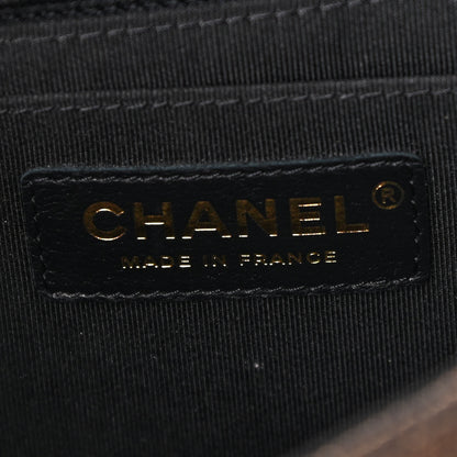 Chanel Metallic Caviar Chevron Quilted Medium Statement Flap Bronze 6 of 12