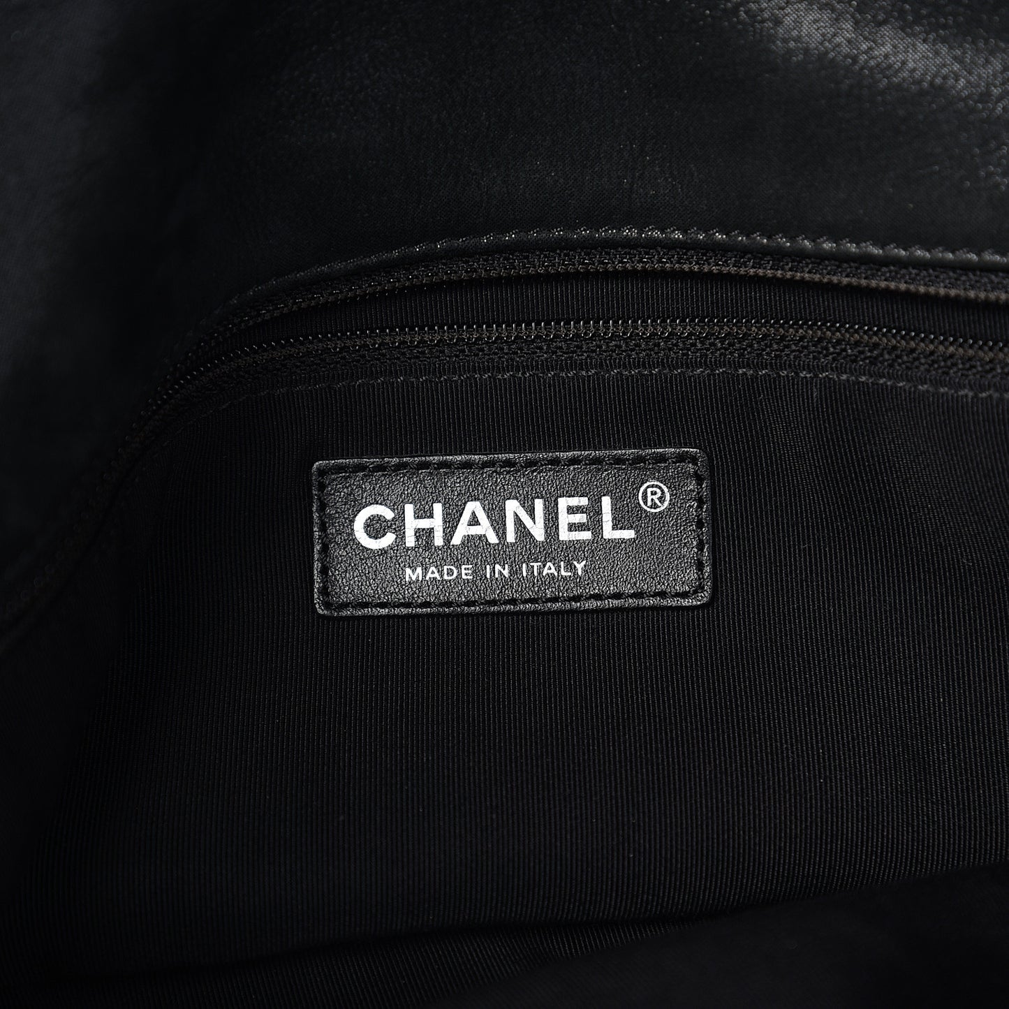 Iridescent Calfskin Quilted East West Flap Black