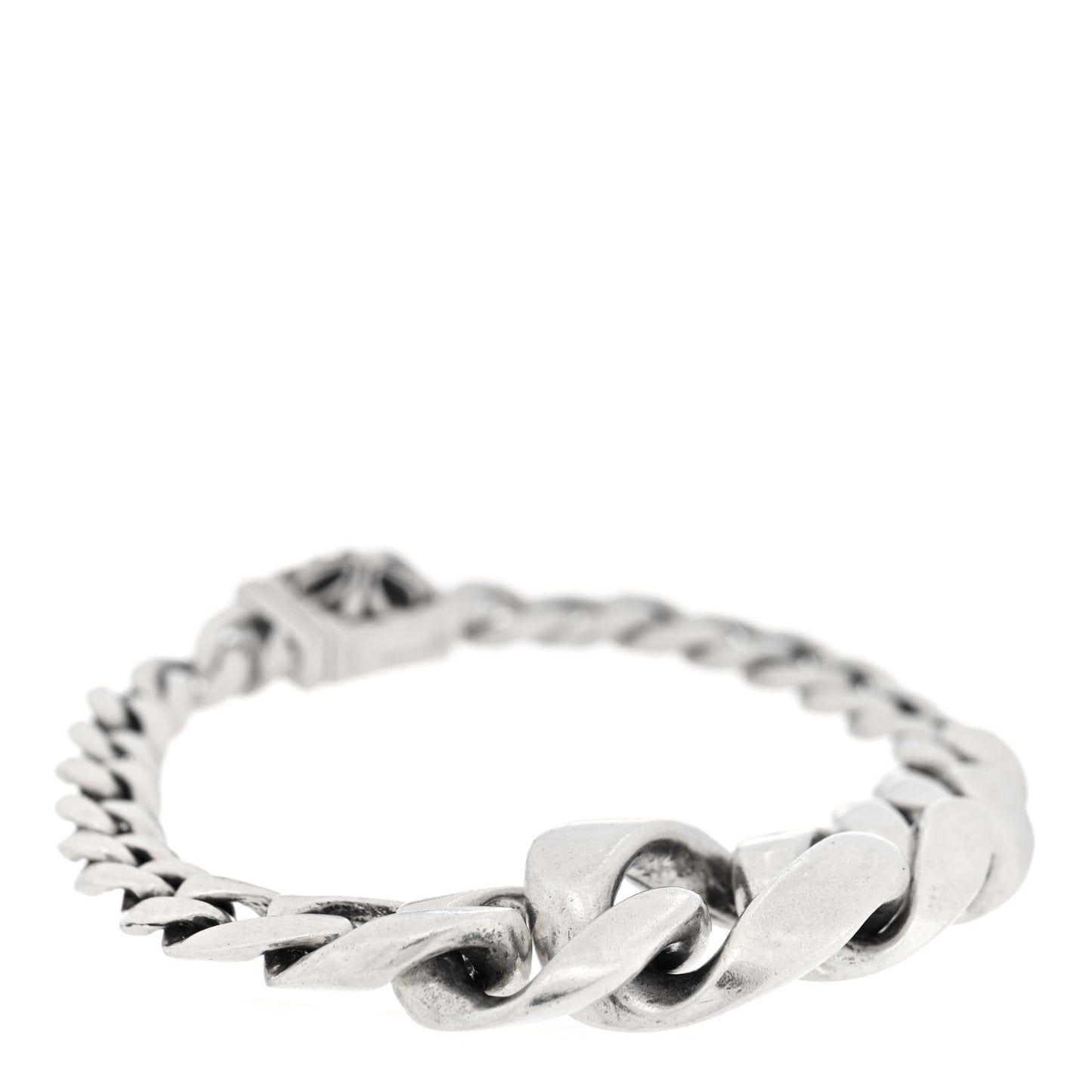 Sterling Silver Graduating Chain Cross Bracelet