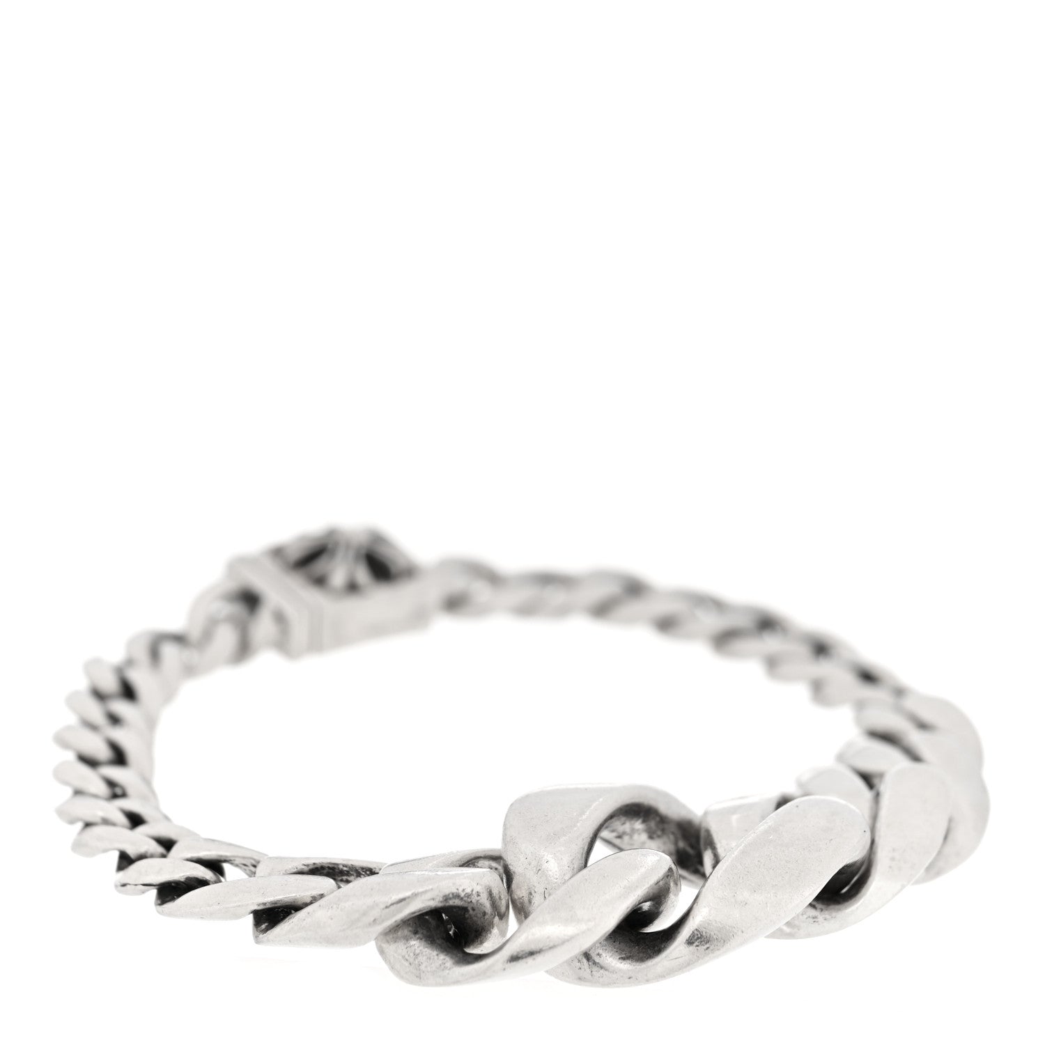 Chrome Hearts Sterling Silver Graduating Chain Cross Bracelet 1 of 4