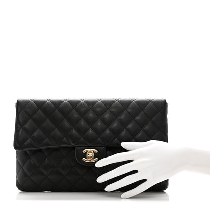 Chanel Caviar Quilted Flap Clutch Black 3 of 10