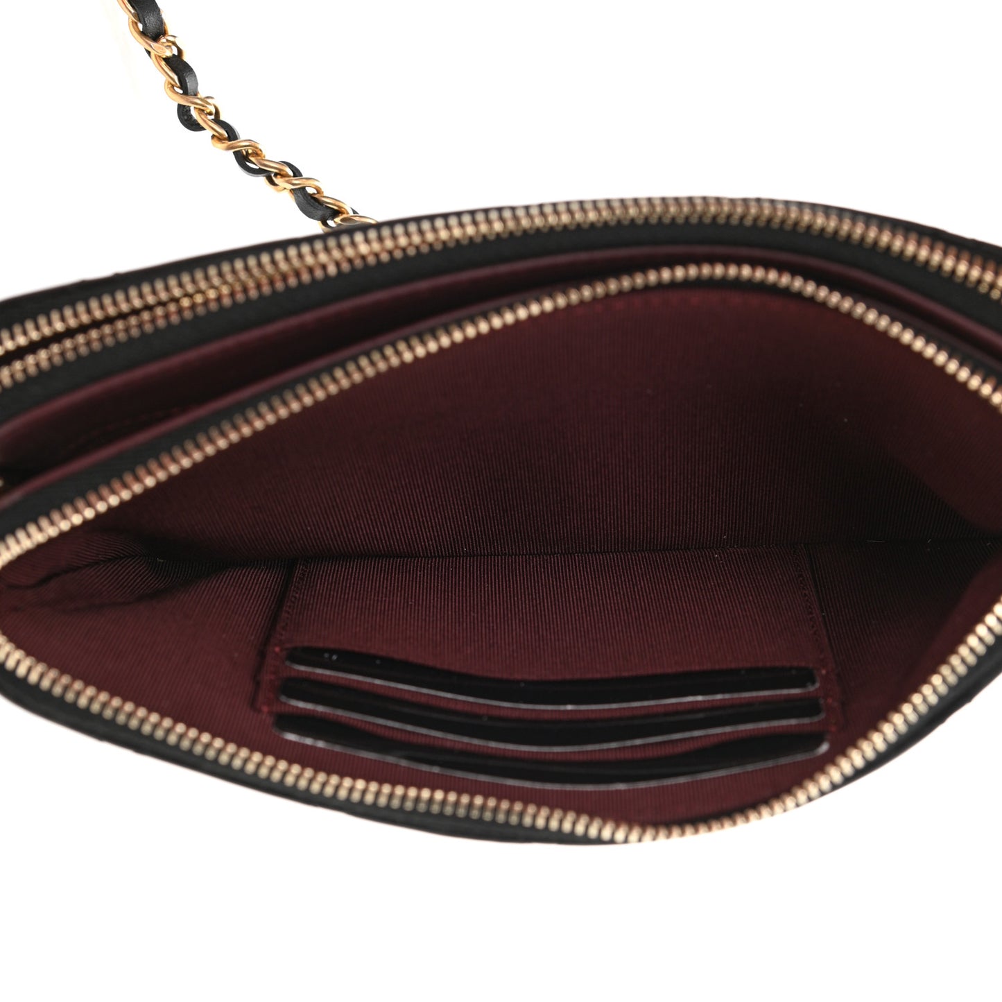 Aged Calfskin Lucky Charms 2.55 Reissue Small Clutch With Chain Black