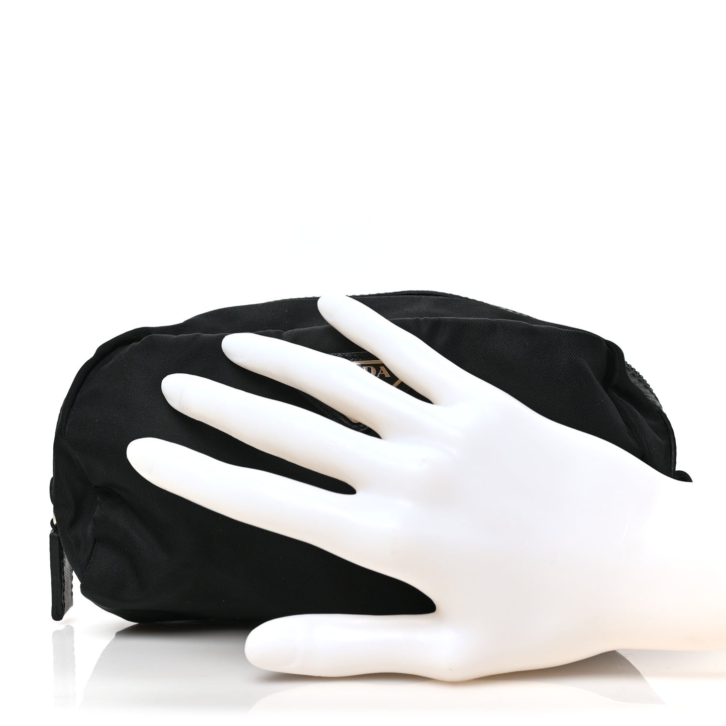 Tessuto Nylon Saffiano Pouch Black