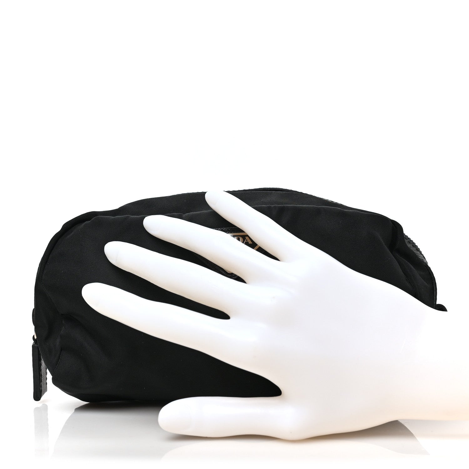 Prada Tessuto Nylon Saffiano Pouch Black 2 of 6