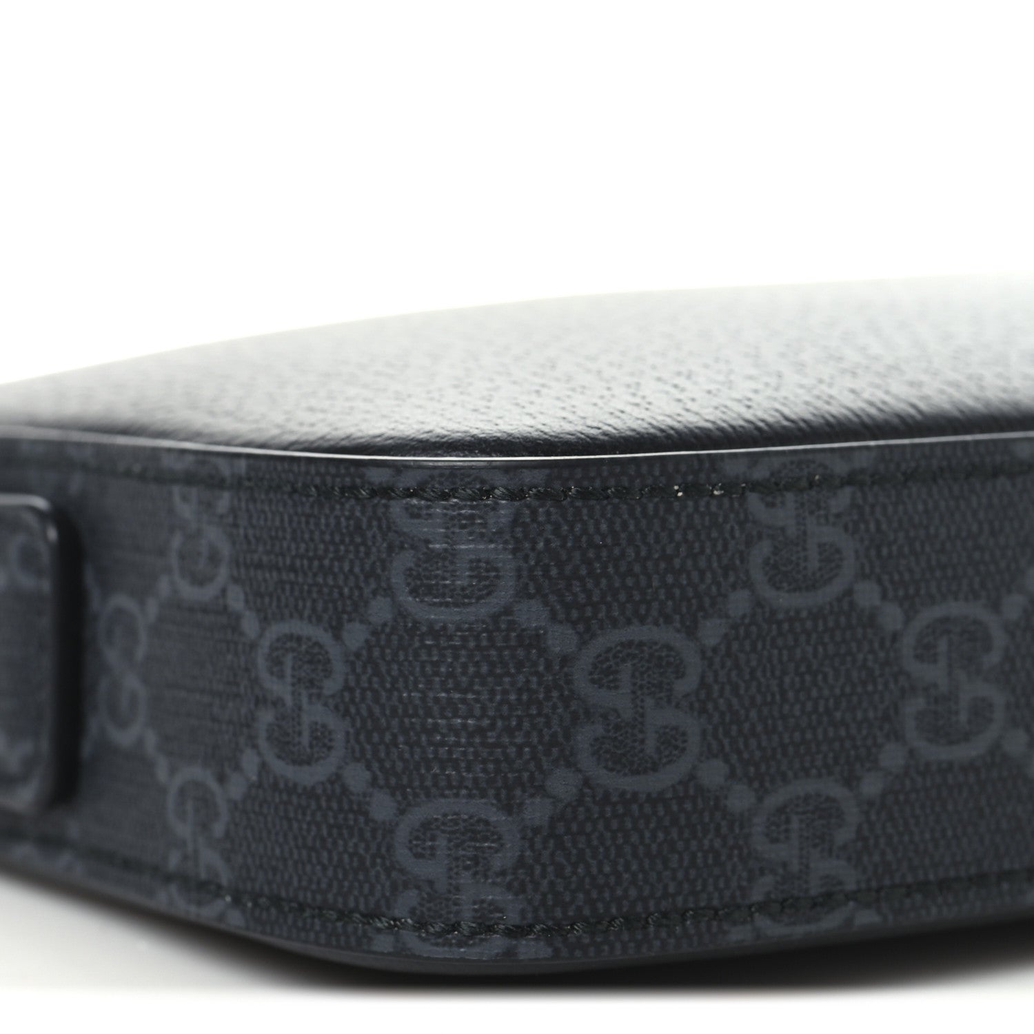 Gucci GG Supreme Monogram Textured Dollar Calfskin Small Crossbody Bag Black 9 of 11