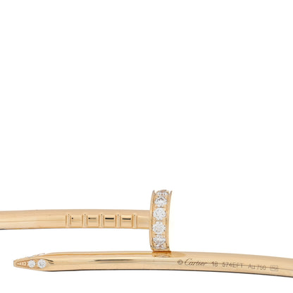 Cartier 18K Yellow Gold Diamond Small Juste Un Clou Bracelet 18 3 of 4