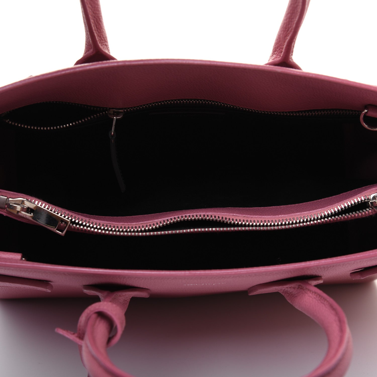 Saint Laurent Grained Calfskin Small Sac De Jour Dark Rose 4 of 33