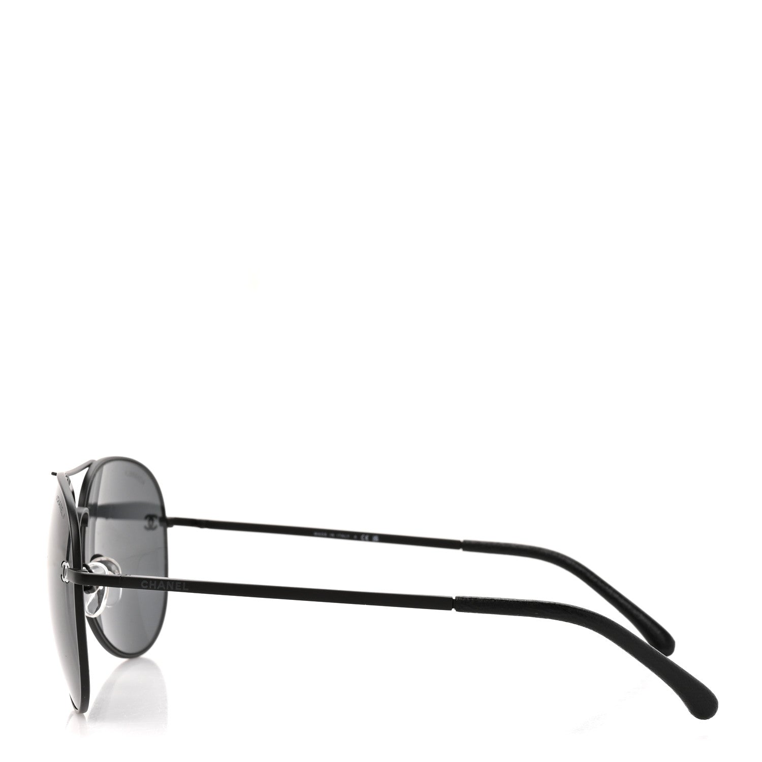 Chanel Metal Polarized Pilot Winter Sunglasses 4189-T-Q Black 3 of 7